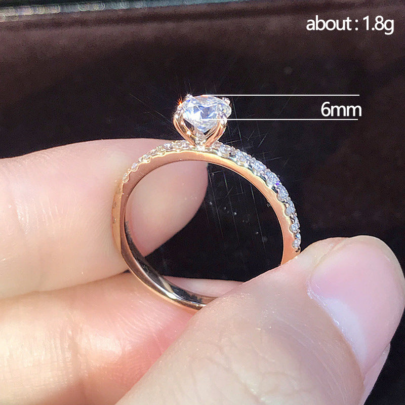 Wholesale Zircon Engagement Wedding Copper Plated White Gold Ring ACC-RS-Caos003