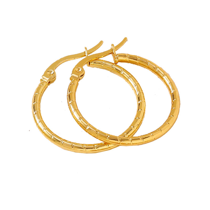 Wholesale 20mm Inner Diameter Stainless Steel Bold Hoop Earrings