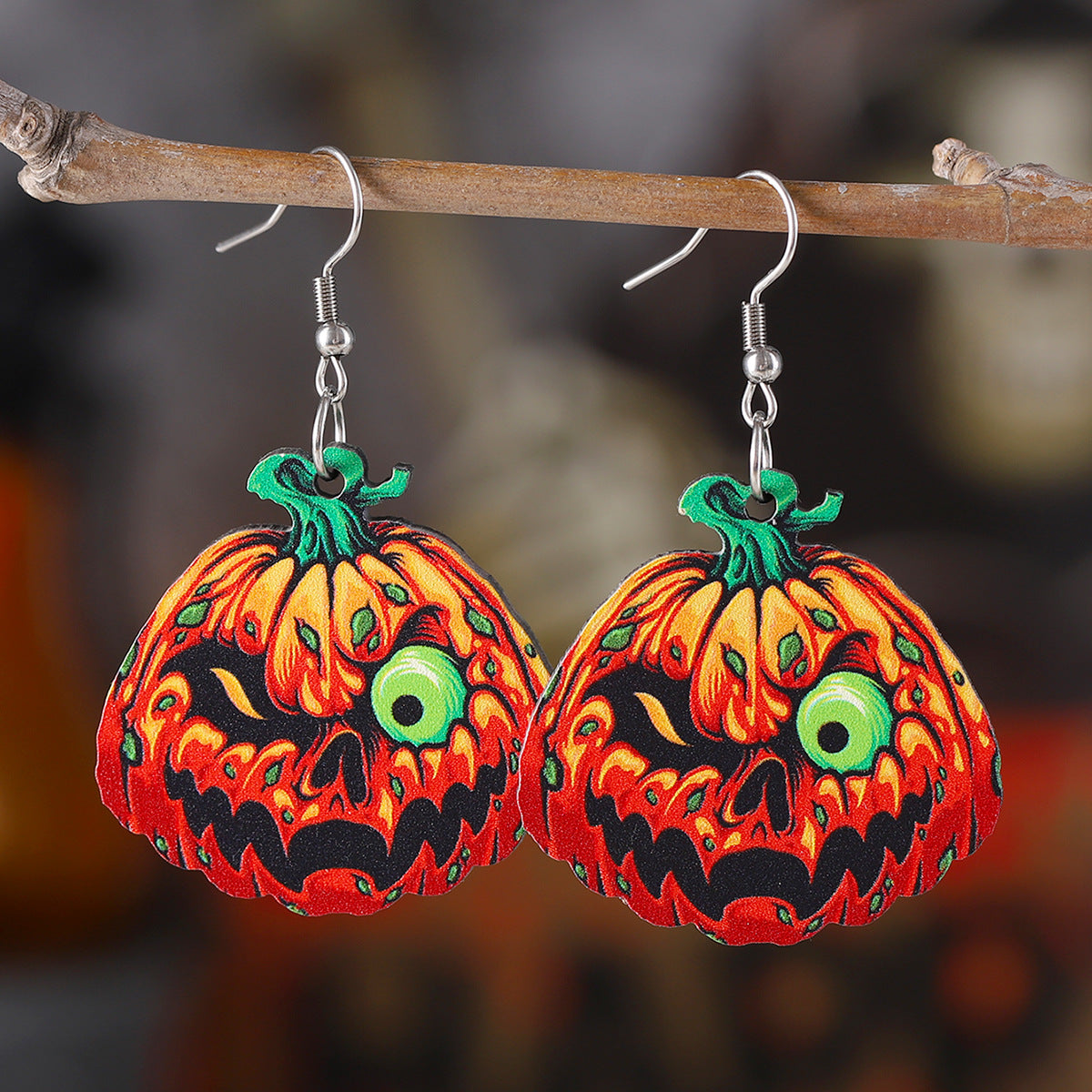 Wholesale  Halloween Western-style  Pumpkin Pendant Earrings