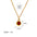 Wholesale Stainless steel December birthday stone color zircon pendant necklace