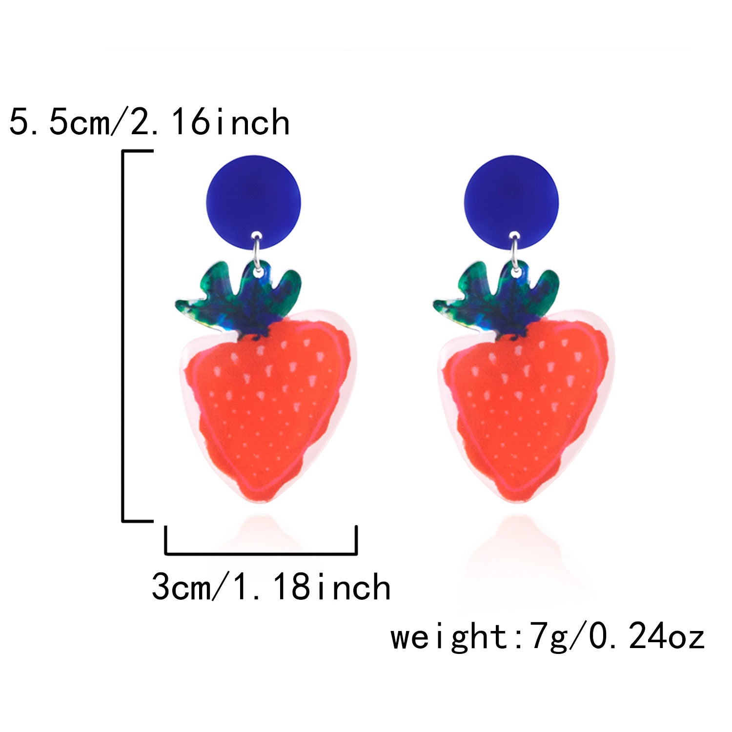 Wholesale personalized creative fresh and colorful vacation acrylic butterfly fruit earrings