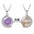 Wholesale  double-sided rotatable crystal pendant necklace mother's day necklace