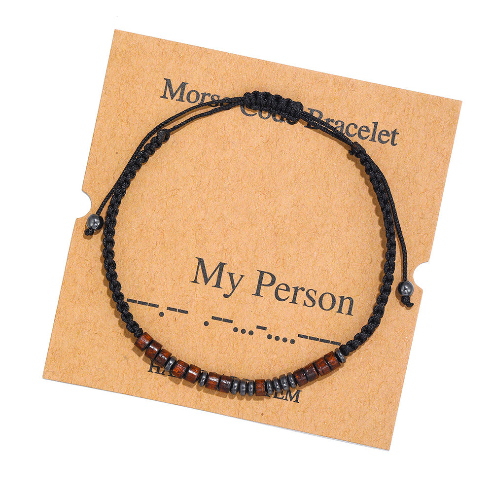 Wholesale Morse Code Letter Number Couple Bracelets