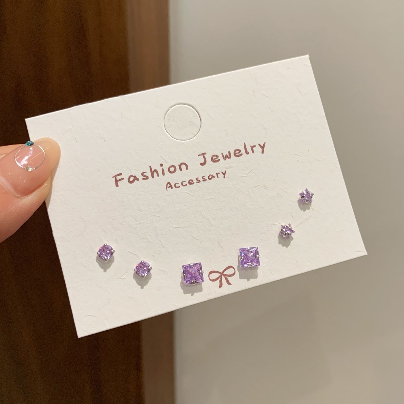 Wholesale Zircon Earrings for Ear Piercing Combination Set