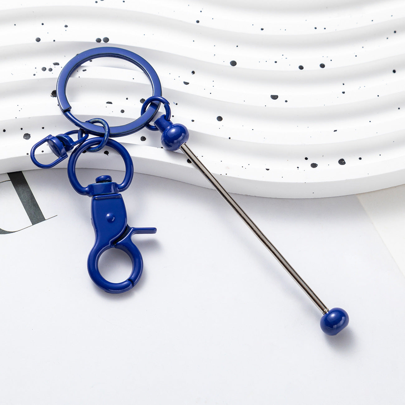 Wholesale Beadable Keychains Gradient Color DIY Beaded Keychains ACC-KC-HuaH009