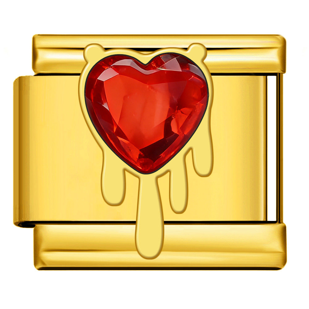 Wholesale 9mm Italian Charm Starter Bracelets DIY square Single Section Creative Stainless Steel Composable Bracelet