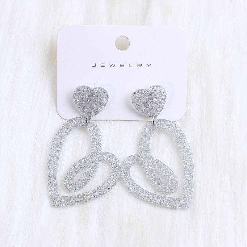 Wholesale Valentine's Day Love Hollow Earrings