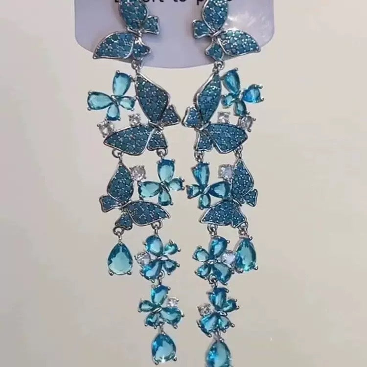 Wholesale  fairy color flower earrings temperament personality earrings