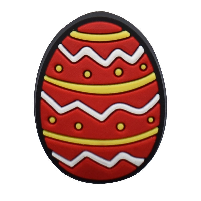 Wholesale Random 100pcs Easter PVC Soft Adhesive Hole Shoe Buckle DIY Decoration ACC-SC-RYY013