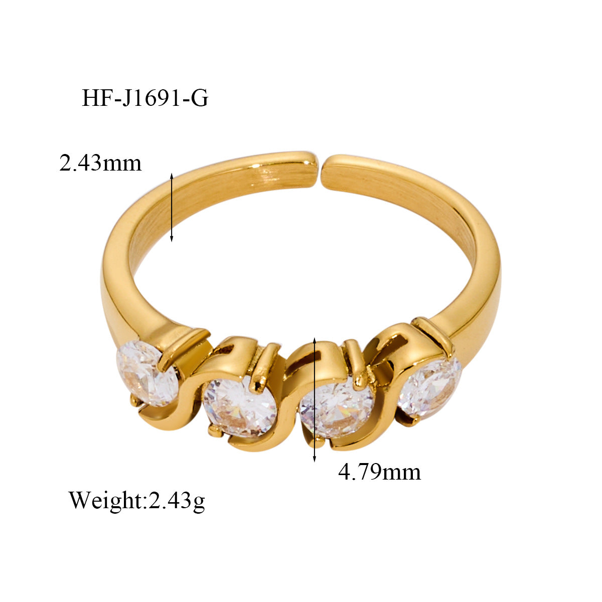Wholesale Stylish Open Ring Titanium Steel Fashion Accessory for Everyday Wear