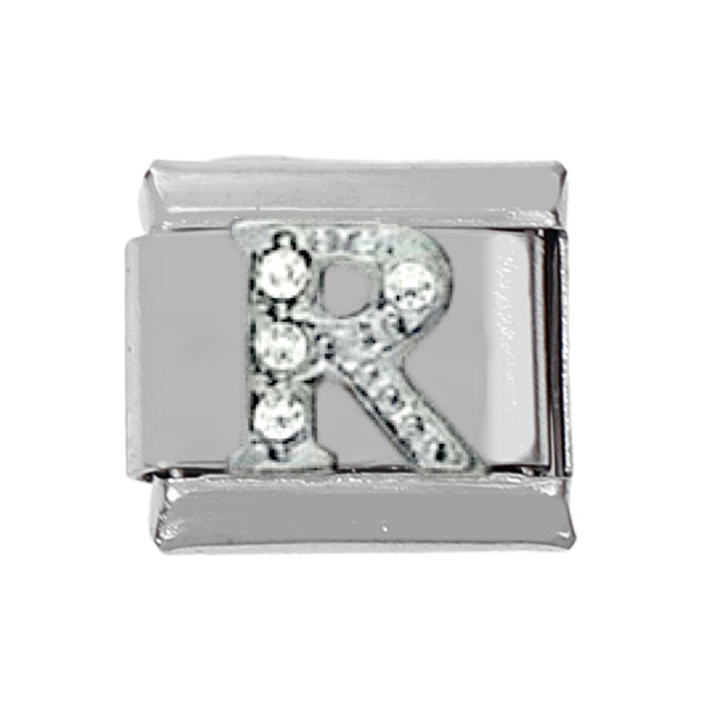 Wholesale 5pcs Italian Charm Bracelet Charm Module Stainless Steel Letter Bracelet 9mm DIY Pattern Free Stitching Detachable Composable Bracelet ACC-BT-DaLiang022