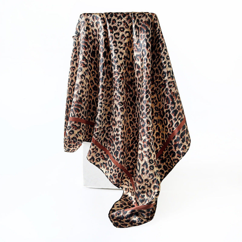 Wholesale Leopard Print Silk Scarf 90  Silk Large Square Scarf