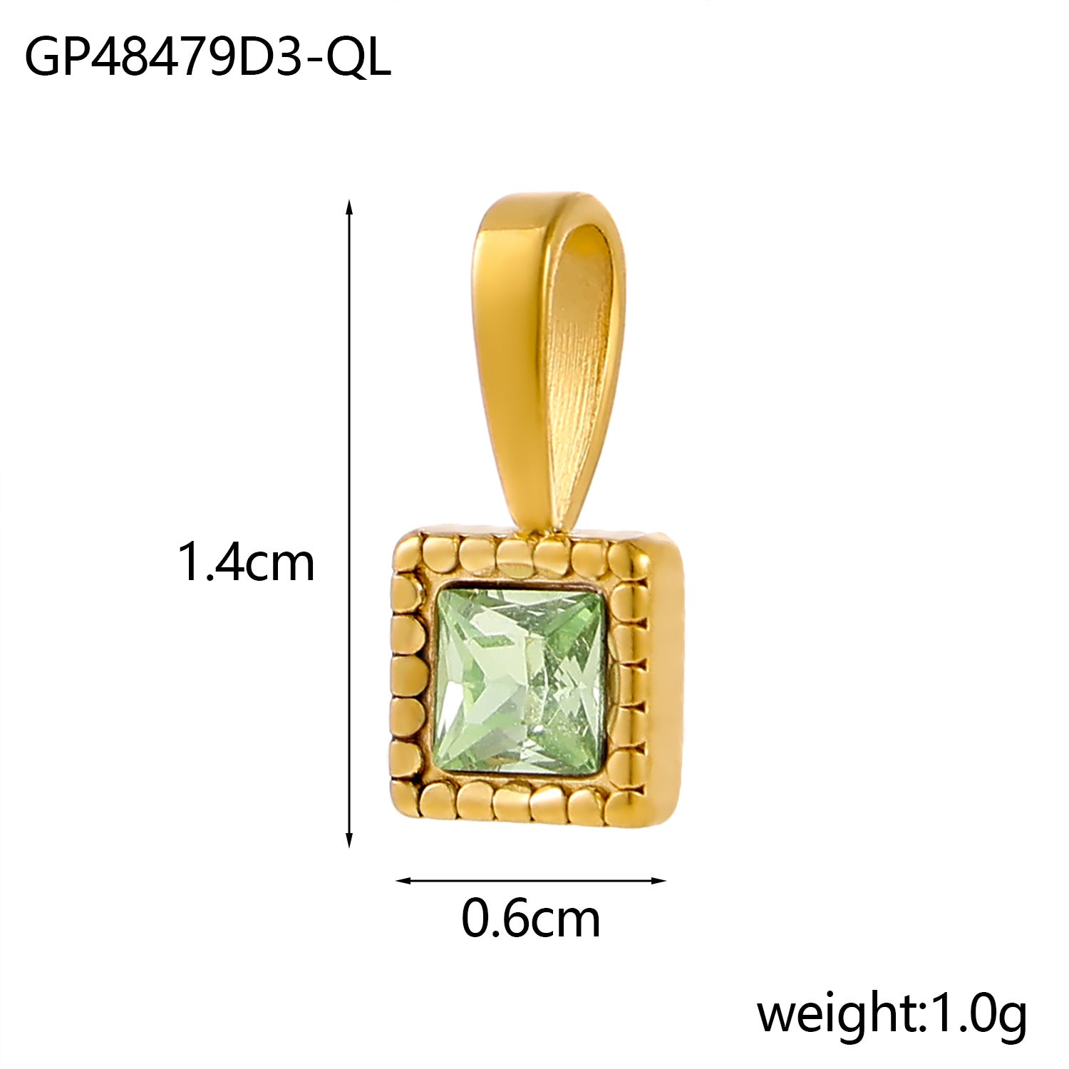 Wholesale DIY Colored Zircon Twelve Birthday Stone Pendant