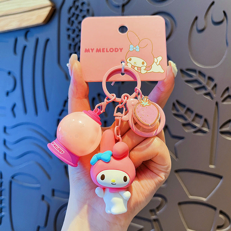 Wholesale Cartoon Ku Ku PVC Soft Keychain Creative Keychain ACCVIP-KC-HangLi009