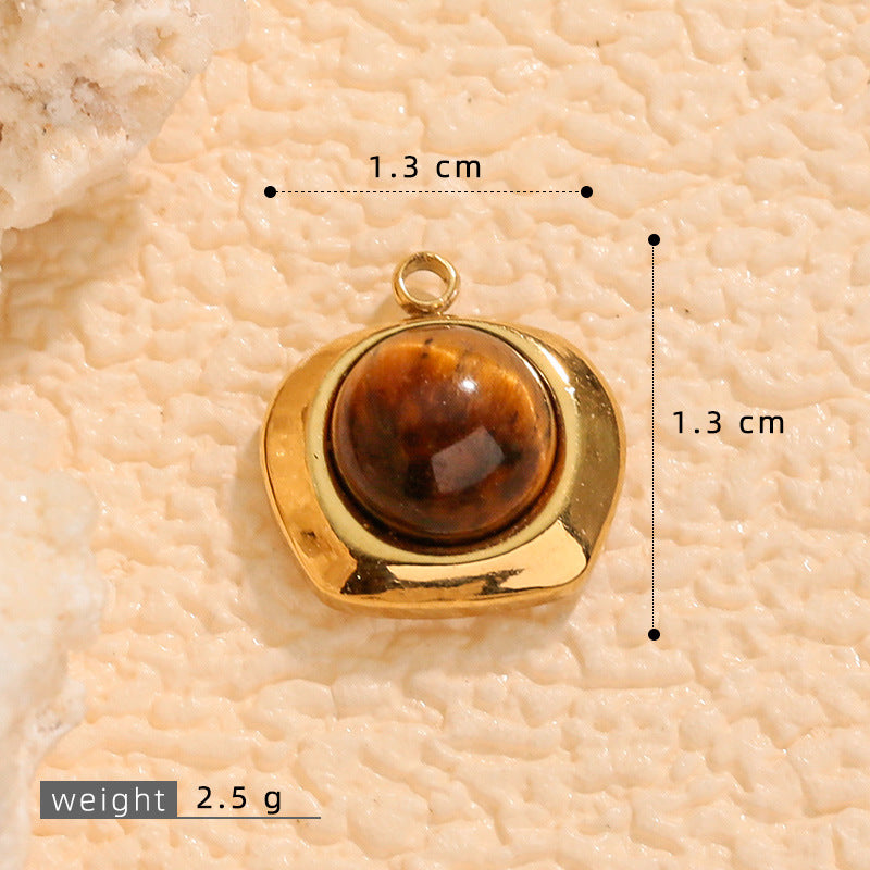 Wholesale Irregular 3D tiger' s eye pendant