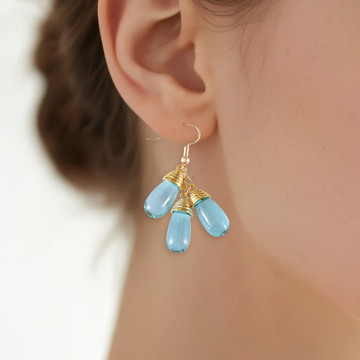 Wholesale  Bohemian Water Drop Water Bottle Pendant Earrings