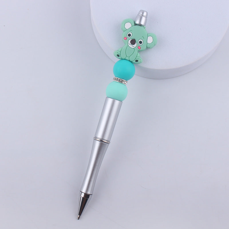 Wholesale  creative cartoon animal Kaola elephant silicone beads beaded pen