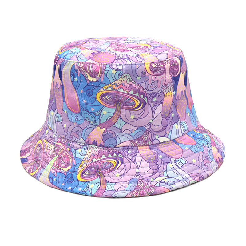 Wholesale Colorful Mushroom Pattern Bucket Hat ACC-HT-ShunMa003