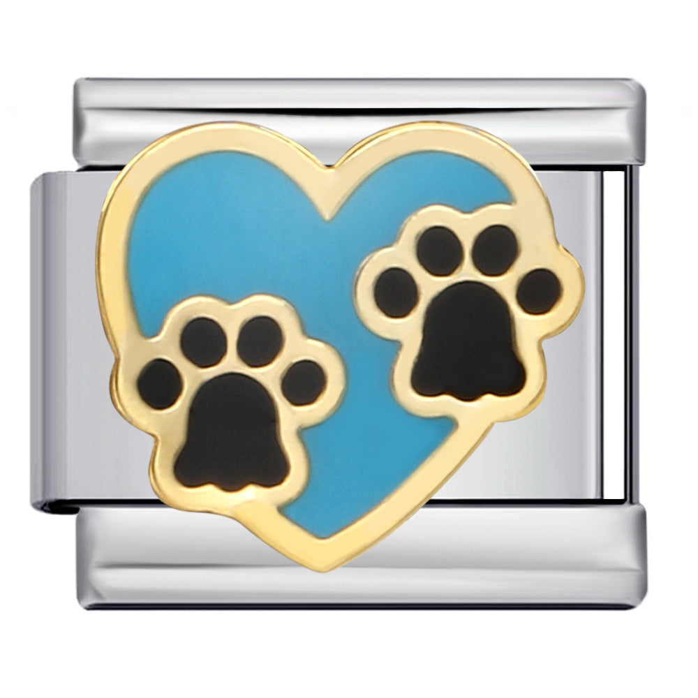 Wholesale Italian Charm Bracelet 9mm DIY Splicing Cute Creative Pendant Stainless Steel Composable Bracelet