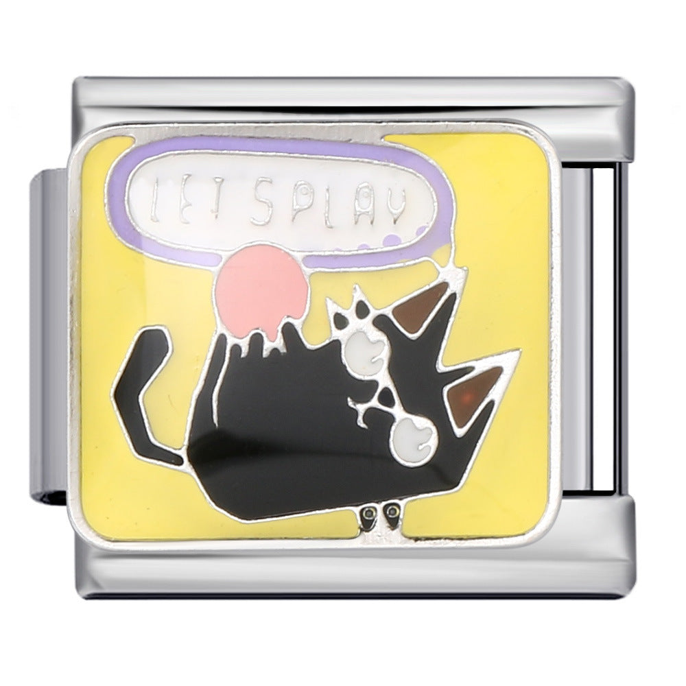 Wholesale Italian Charm Bracelet Animal Pattern DIY Free ing Combination Stainless Steel Composable Bracelet