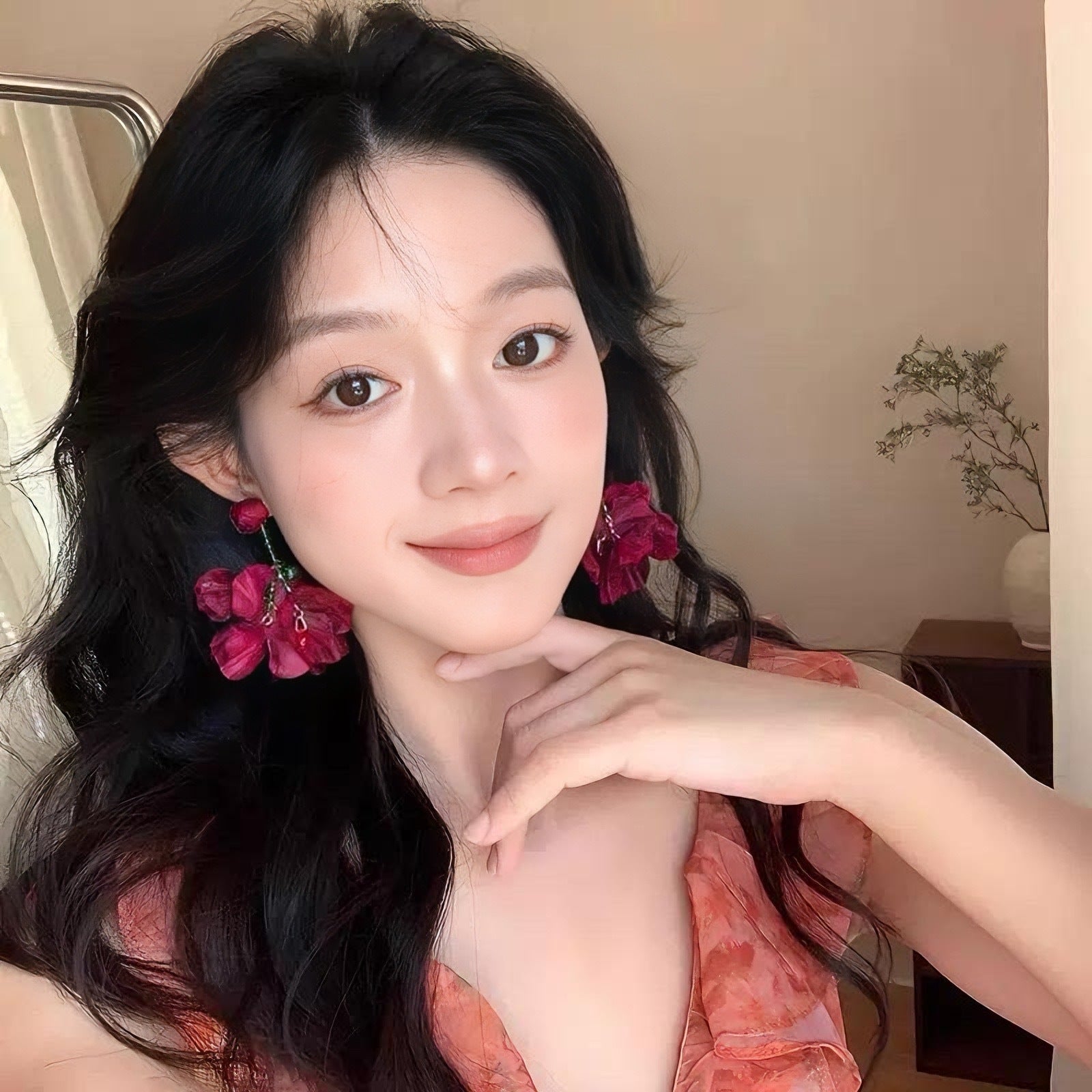 Wholesale  Colorful Flower Earrings