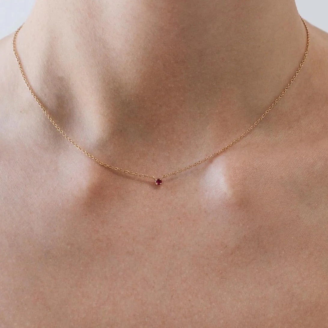 Wholesale Titanium steel birthstone 12 birthstone zircon necklace