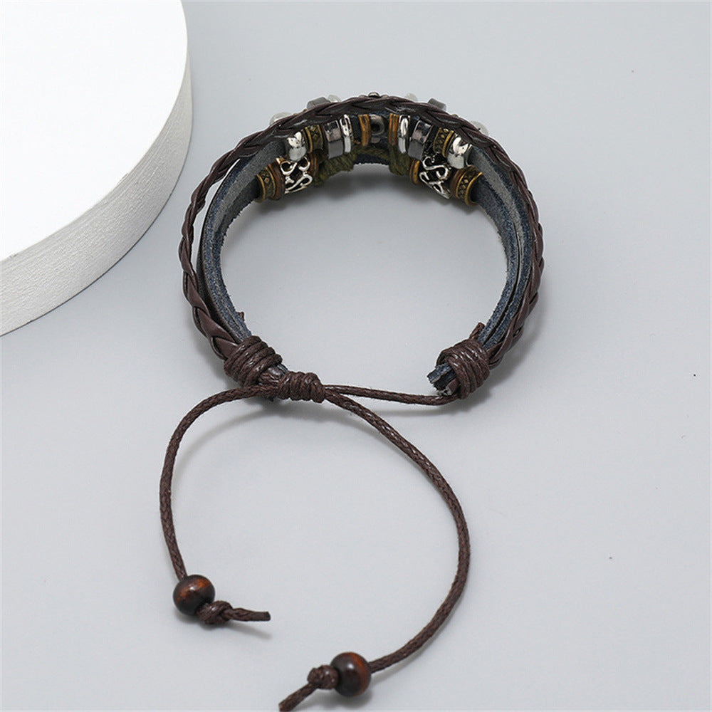 Wholesale Leather Pull Bracelet  Multi-Layer Bracelet