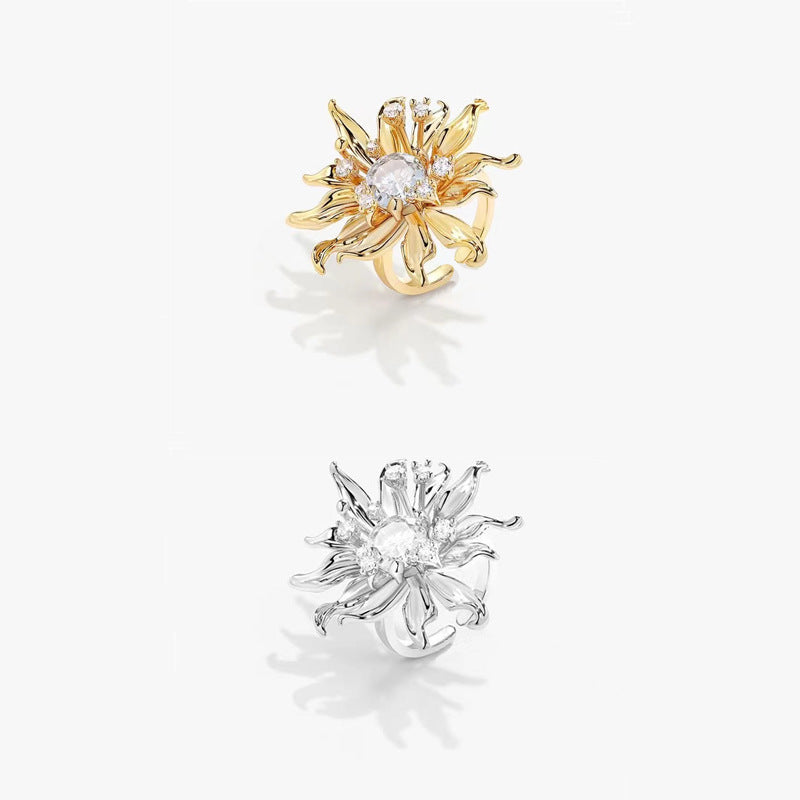Wholesale  Exaggerated Sun Flower Index Finger Ring