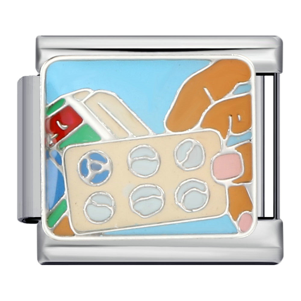 Wholesale Italian Charm Bracelet Gold Plated Oil Drop DIY WeldingStainless Steel Composable Bracelet