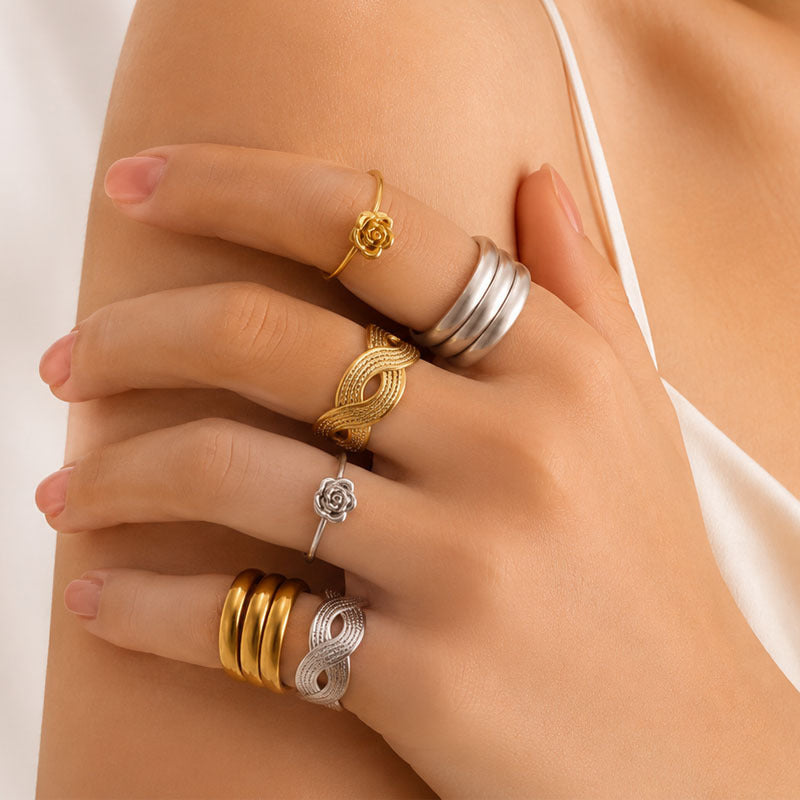 Wholesale Polished Stainless Steel Minimalist Open Ring for Women Everyday Wear Jewelry Accessory