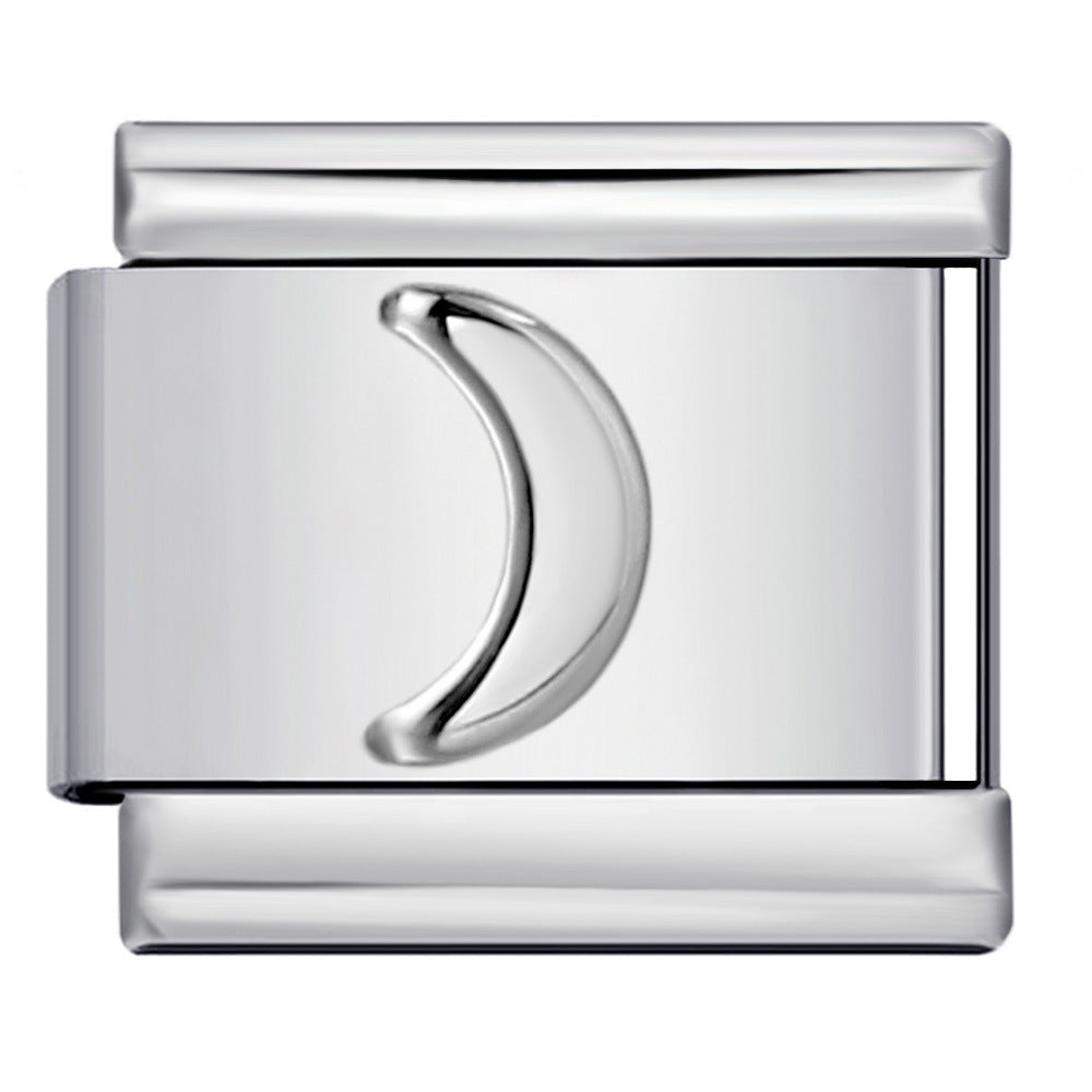 Wholesale Italian Charm Bracelet 9mm DIY Splicing Removable Convex Silver Stainless Steel Composable Bracelet