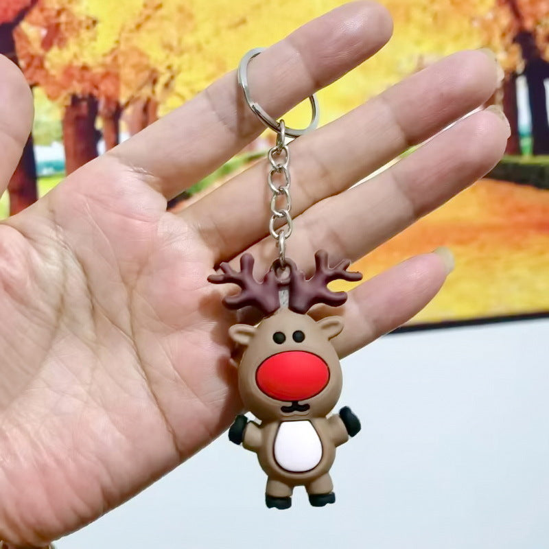 Wholesale Couple keychain car key pendant Christmas doll keychain