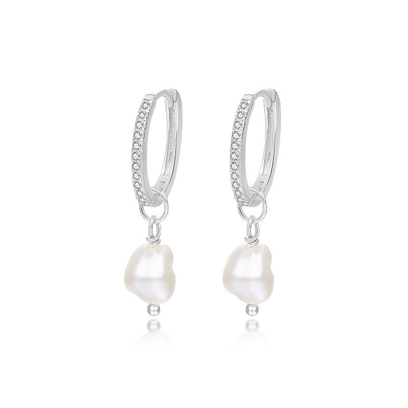 Wholesale Sterling Silver Natural Pearl Earrings