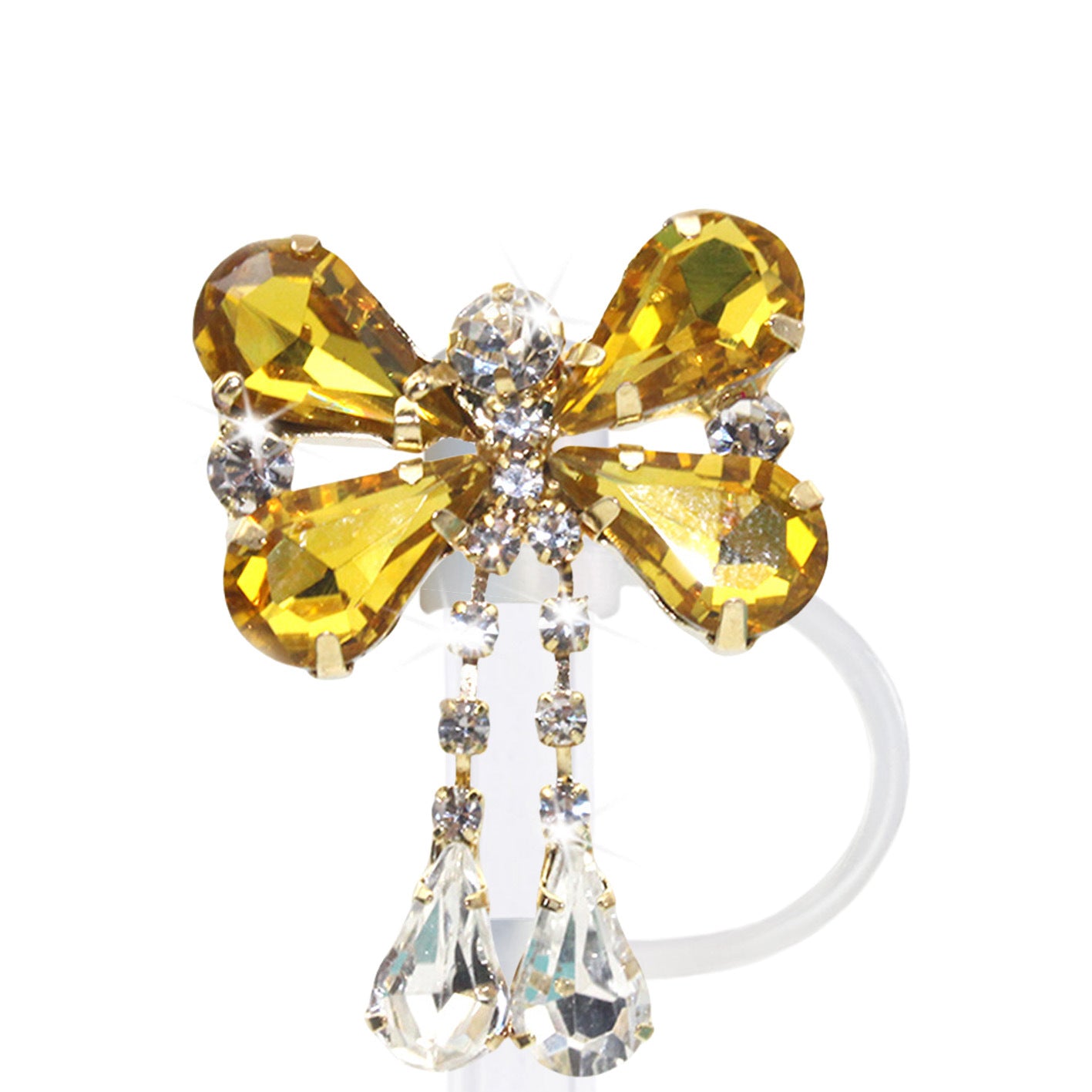 Wholesale Wholesale 50pcs Teardrop Butterfly Pendant 10mm Straw Cover Straw Tube Cap