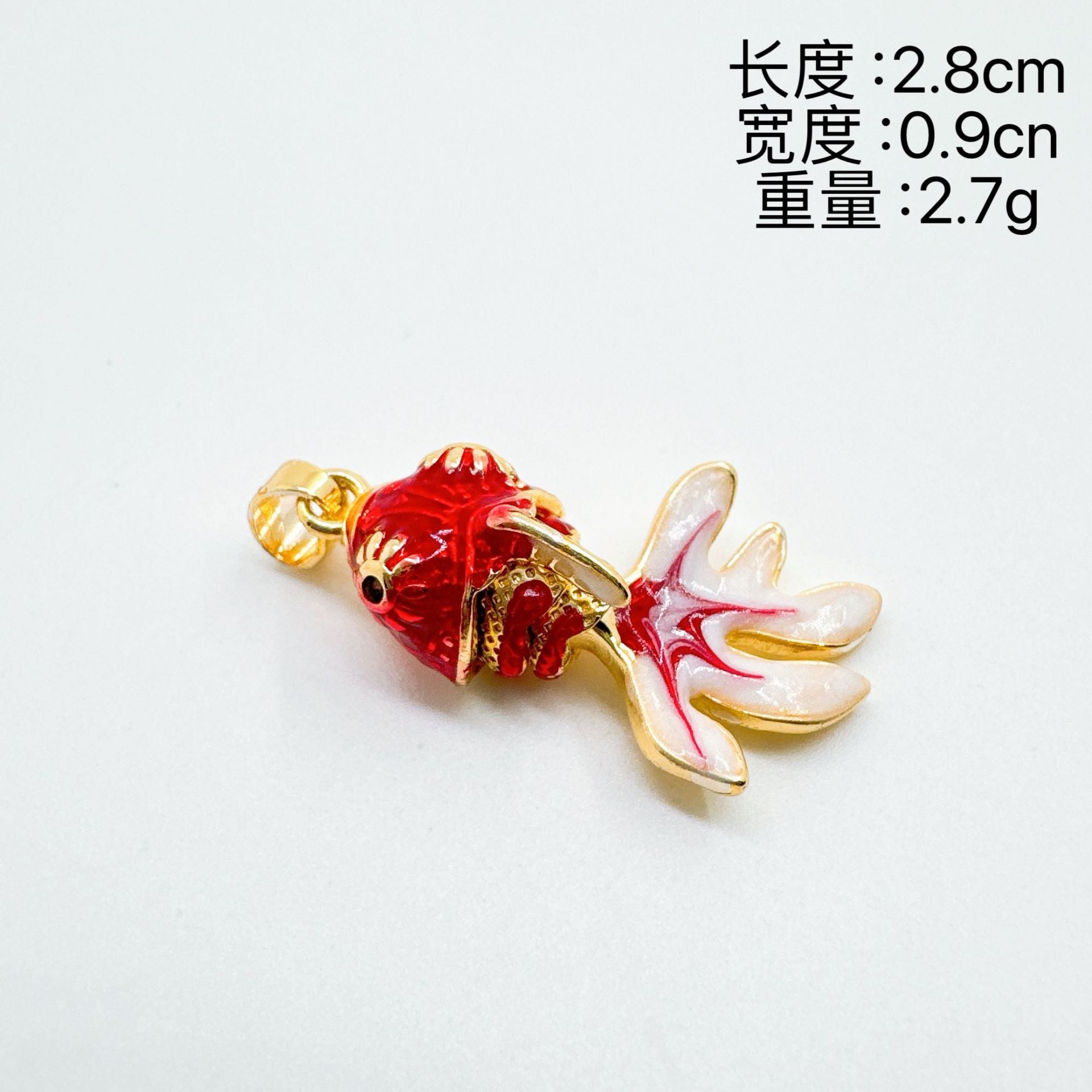 Wholesale Colorful Copper 18K Gold Plated Goldfish Pendant DIY Jewelry Accessory for Gift or Resale
