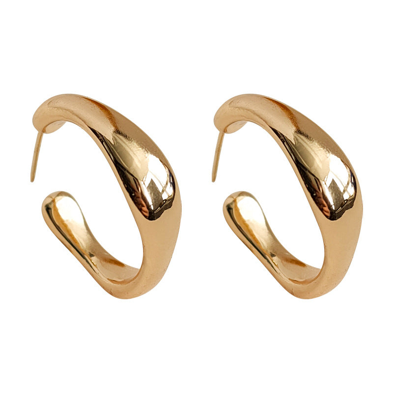 Wholesale geometric plain ring design earrings