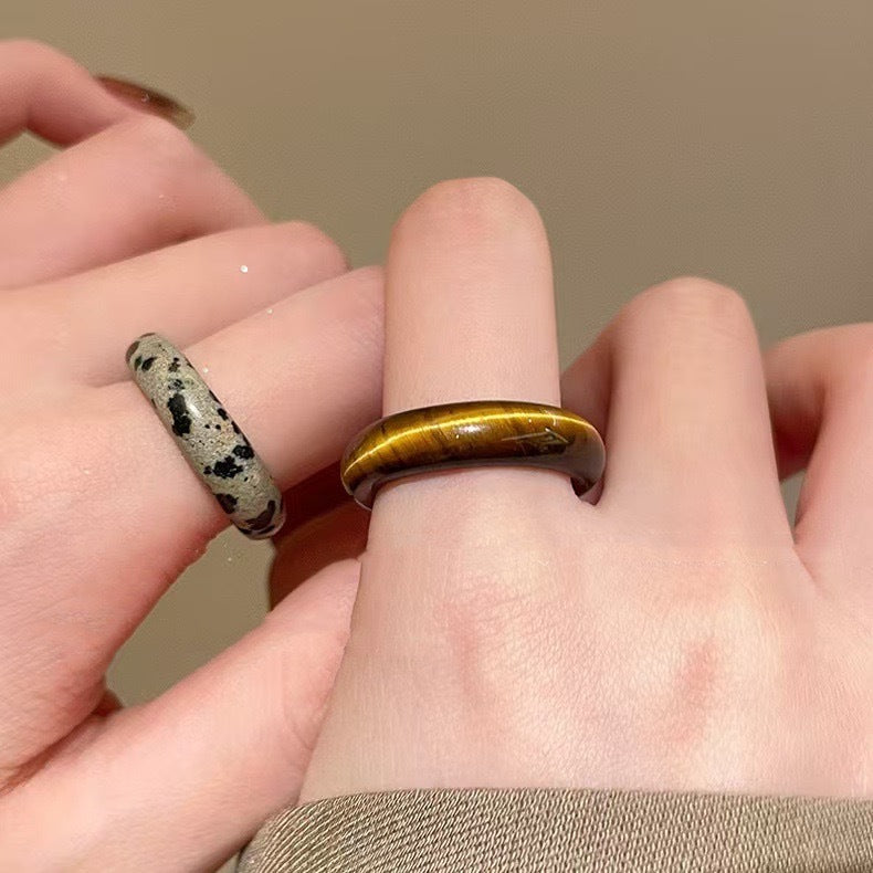 Wholesale Tiger Eye Stone Ring  All-match Spot Stone Ring