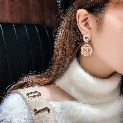 Wholesale Temperament Xiaoxiang Trend Circle Light Luxury Earrings ACC-ES-HaoWen005