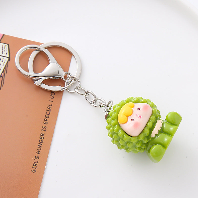 Wholesale  three-dimensional fruit baby bell keychain