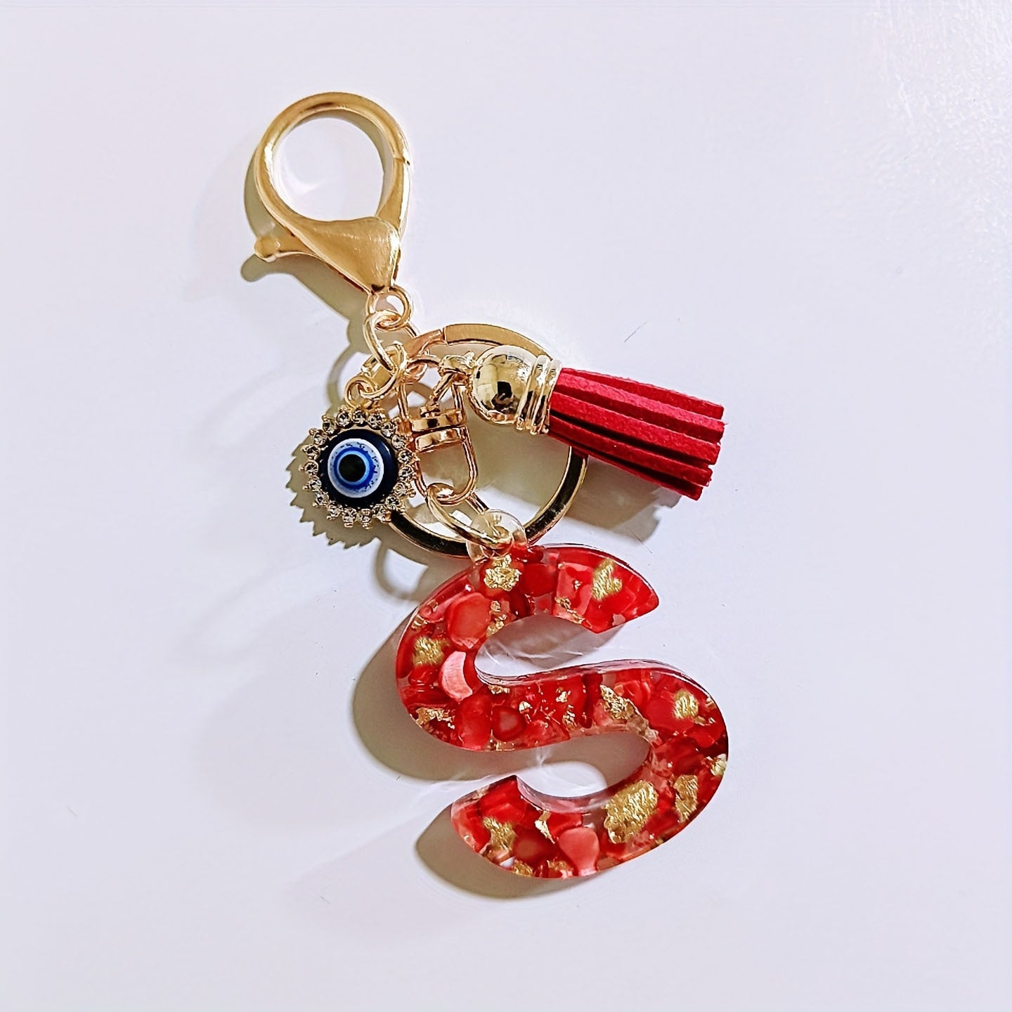 Wholesale Evil Eye Tassel Resin Letter Keychain Bag Charm Fashion Accessory for Party Resale