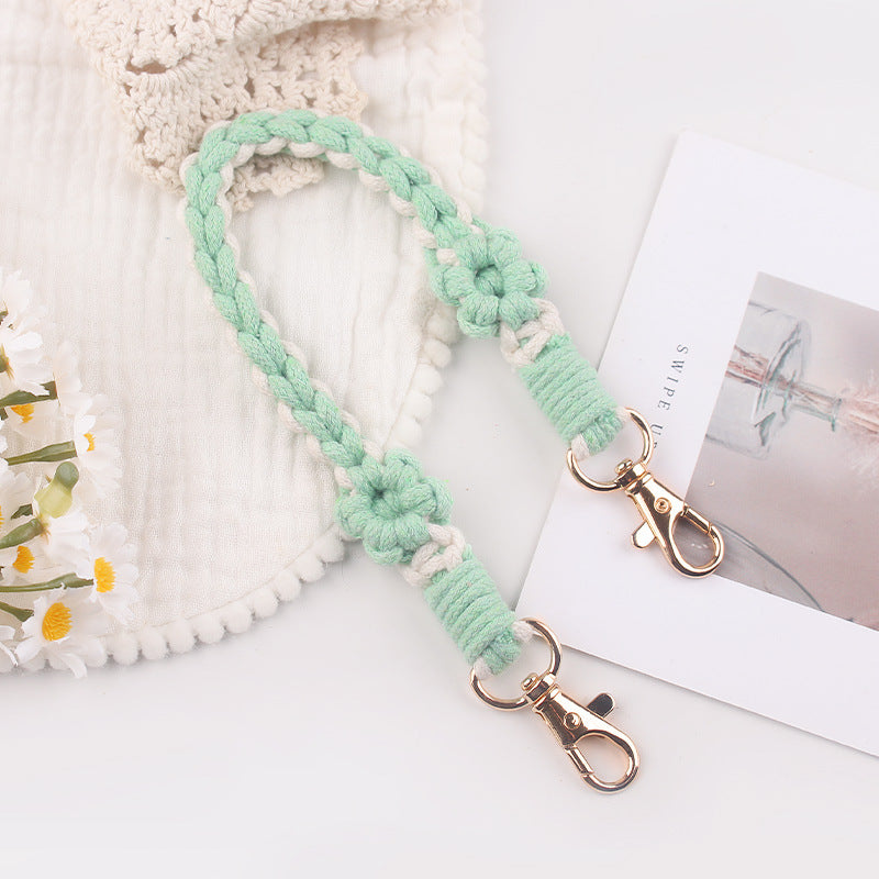 Wholesale creative handmade woven flower daisy pattern cup set cup rope cup accessories