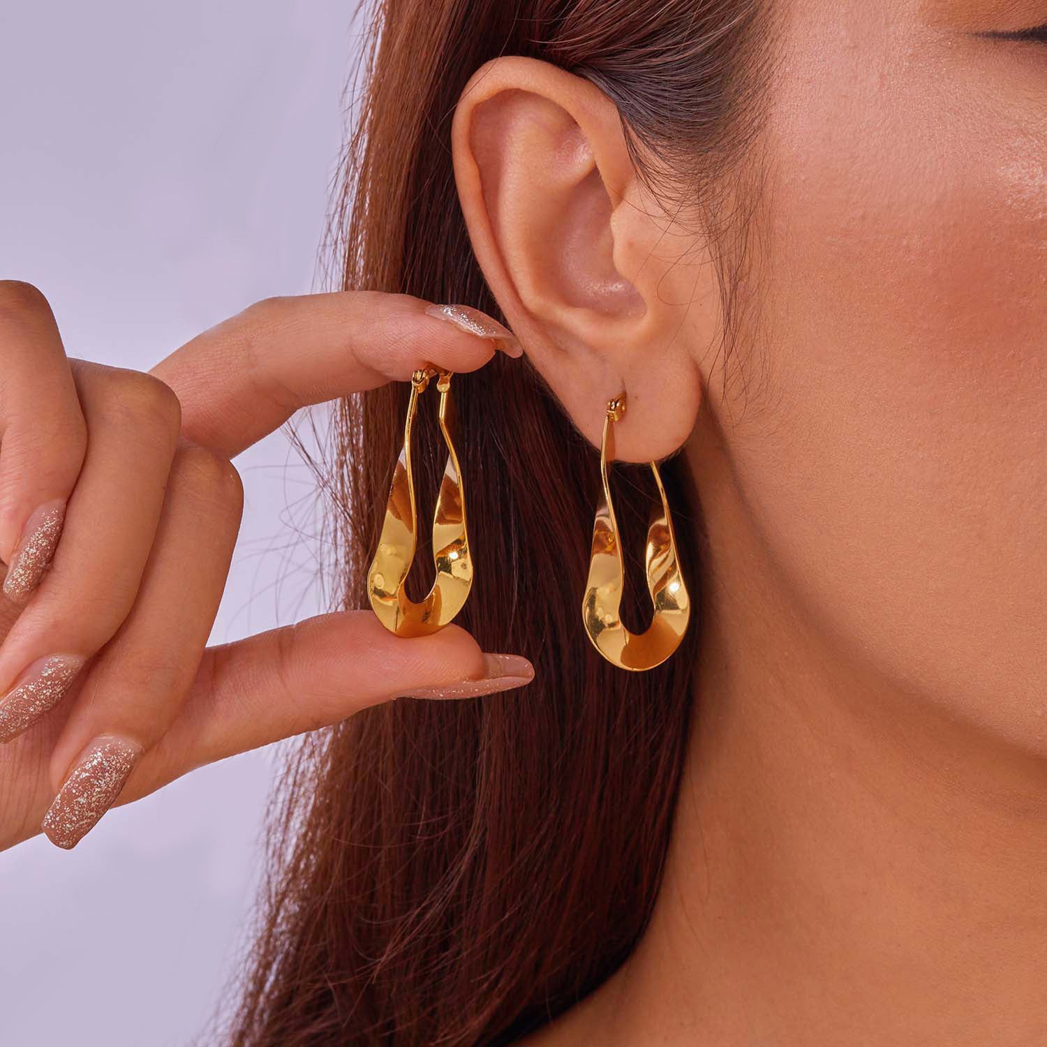 Wholesale Love Earrings Stainless Steel Multi-Layer Earrings