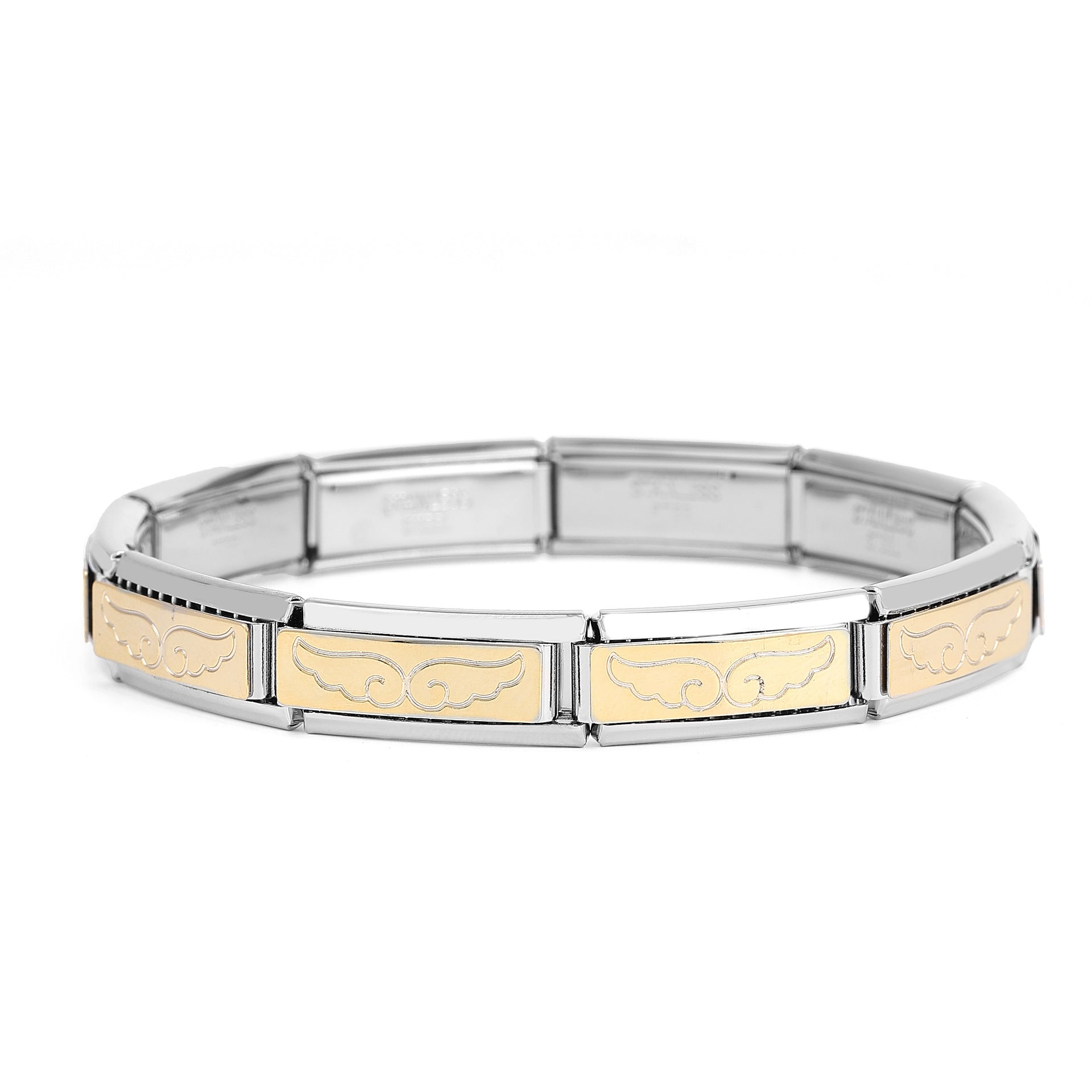 Wholesale 2pcs Italian Charm Bracelet 9mm DIY Spliced Removable Stainless Steel Letters Composable Bracelet ACC-BT-XY037