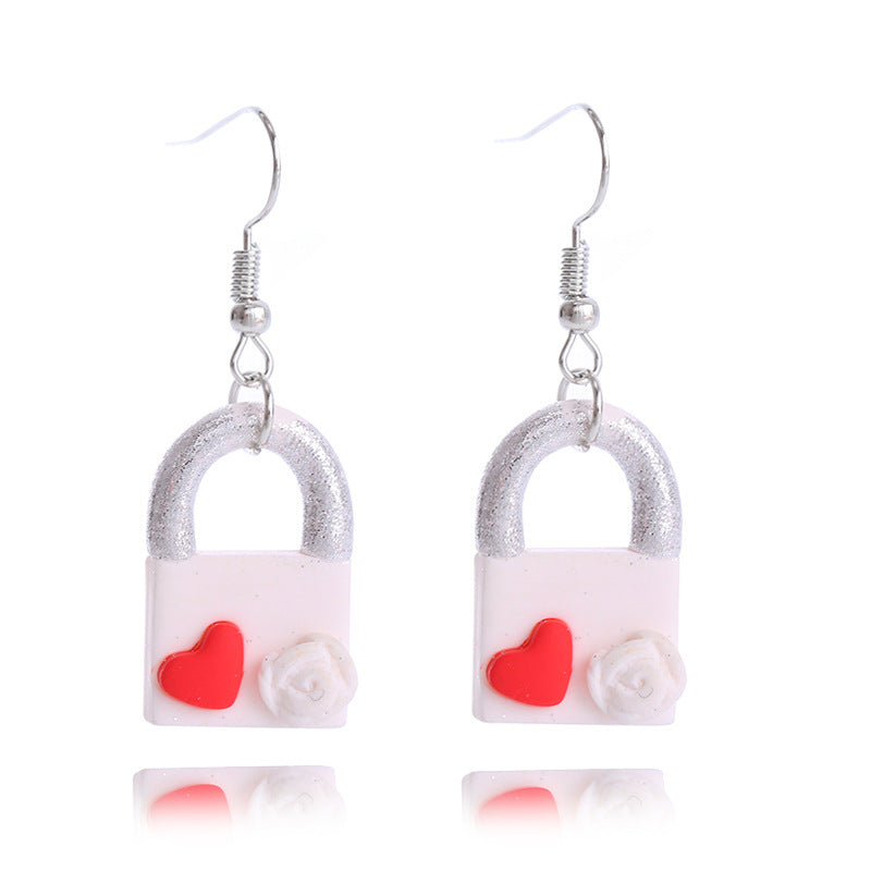 Wholesale Polymer Clay Valentine' s Day XO Heart Envelope Earrings