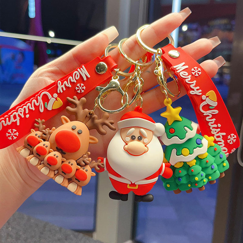 Wholesale Christmas Exquisite Santa Claus Key Keychain  ACC-KC-YingLing002