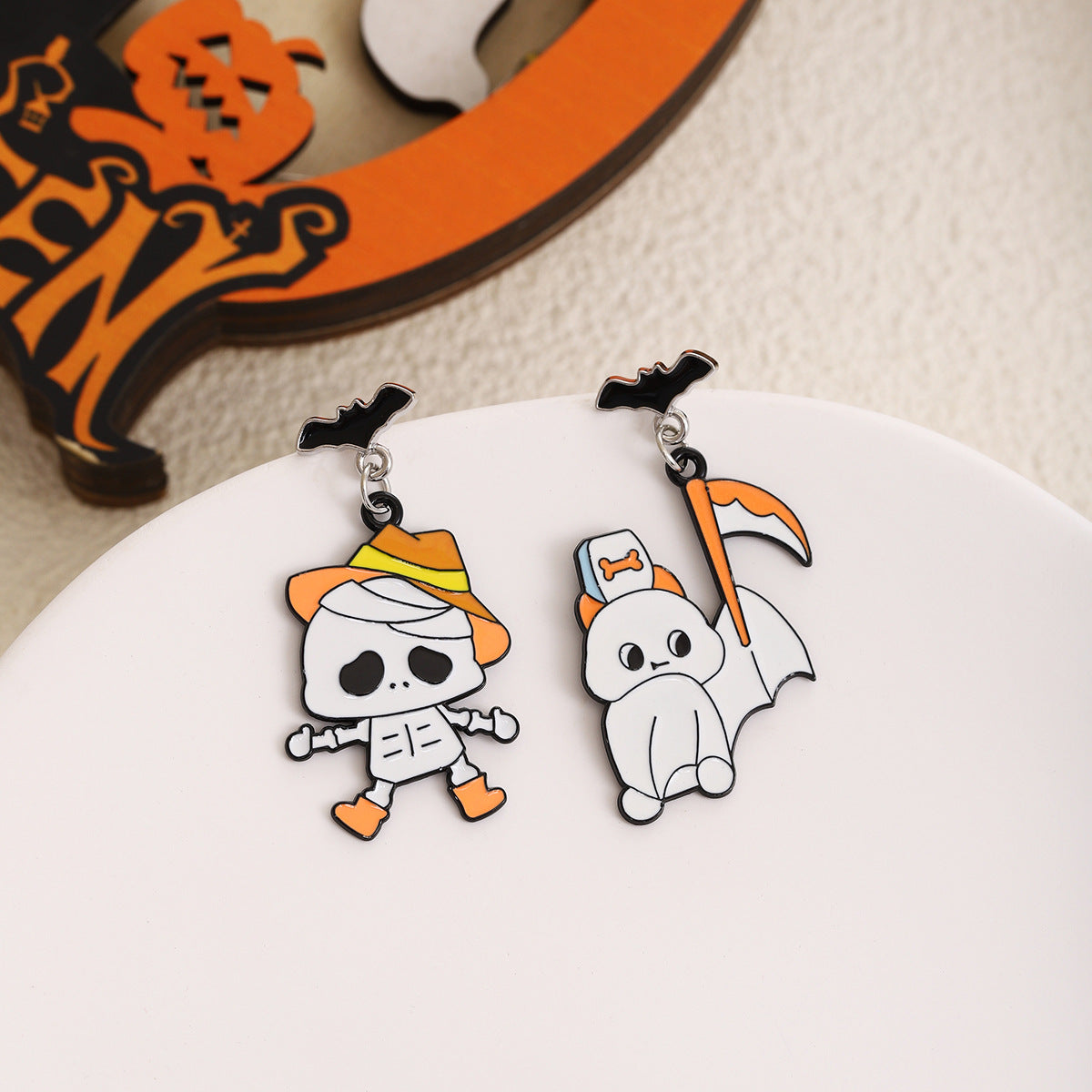 Wholesale  cartoon cute ghost pumpkin earrings