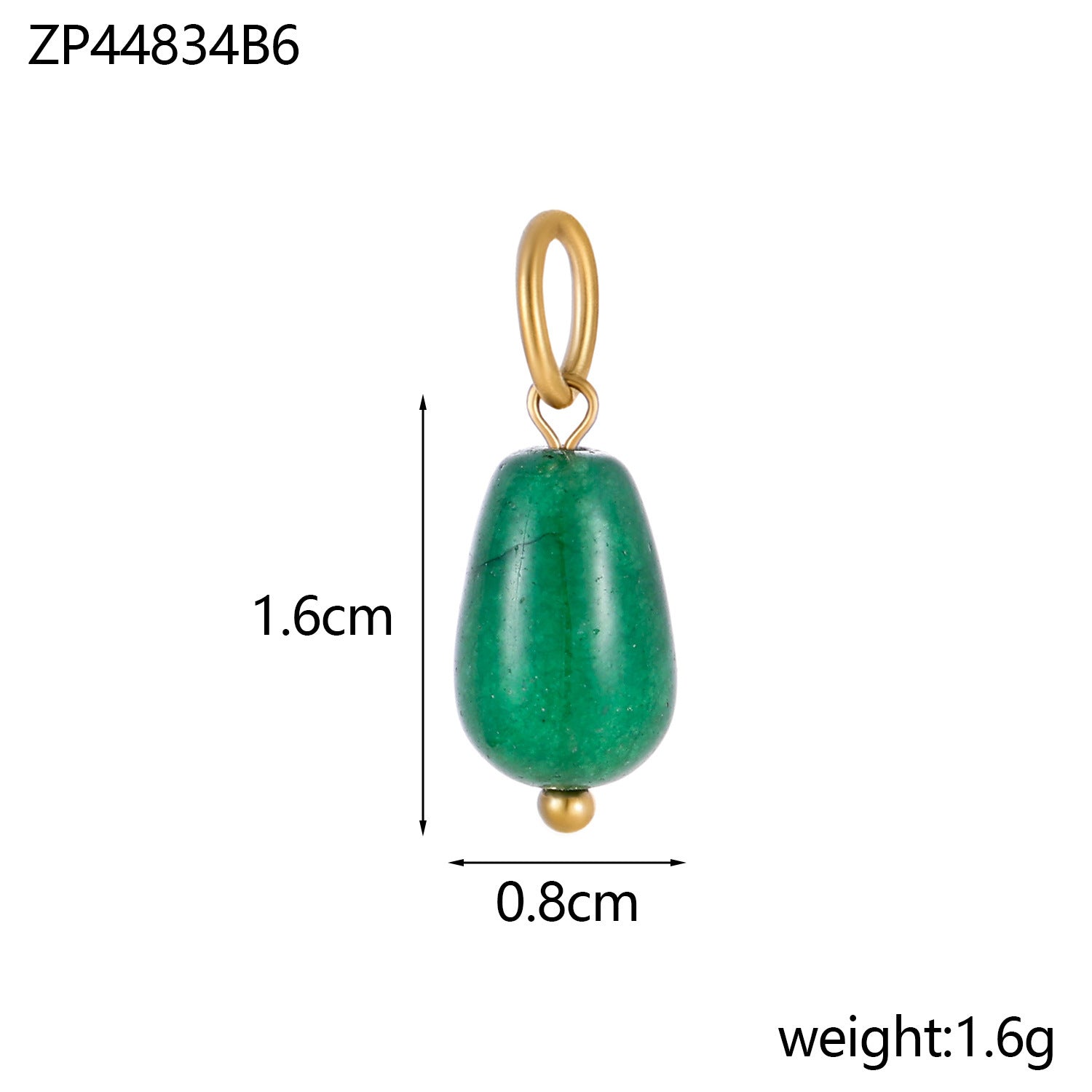 Wholesale DIY 12-color natural stone hanging ring chain pendant