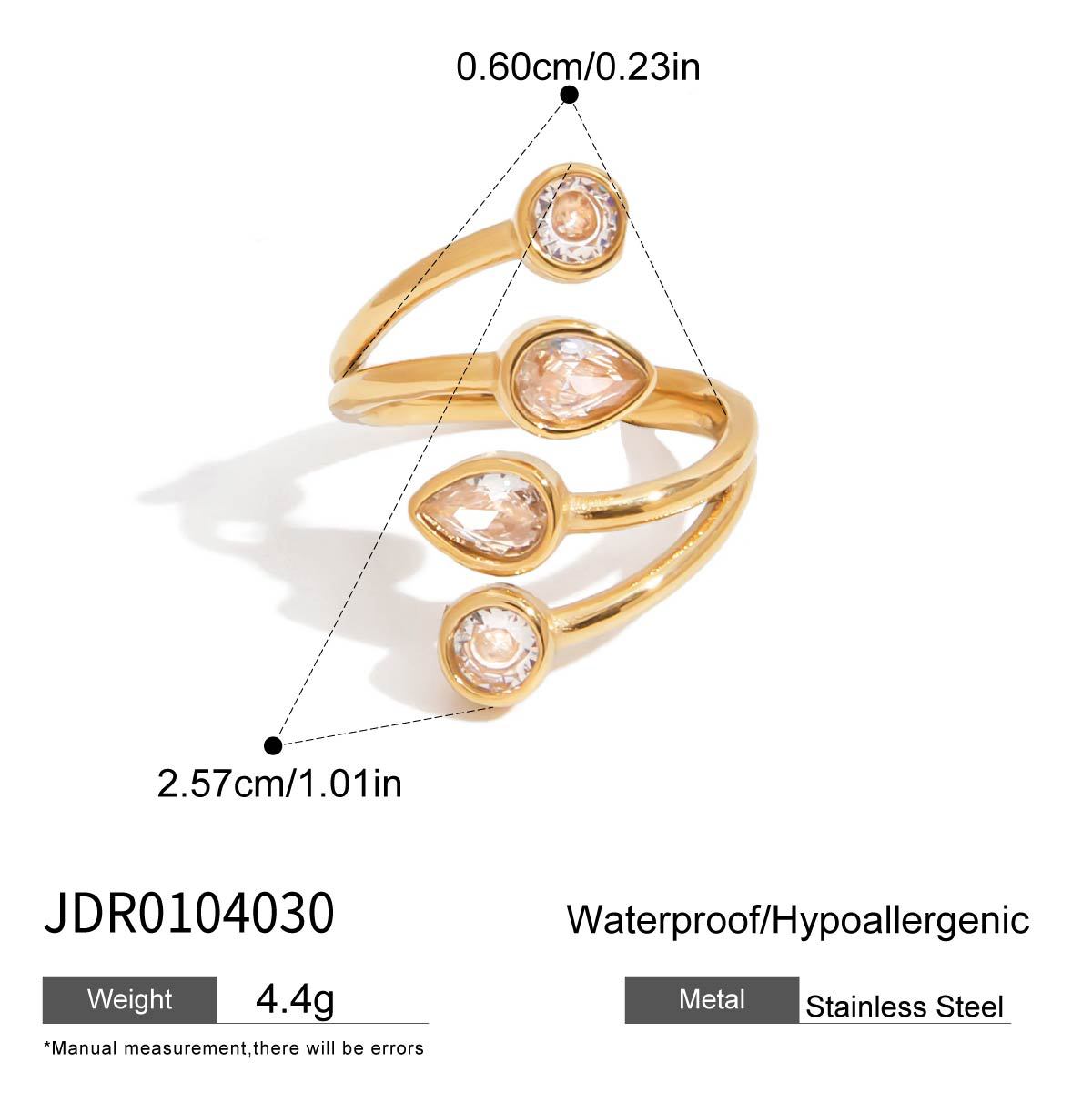 Wholesale Zircon Ring  Stainless Steel Jewelry