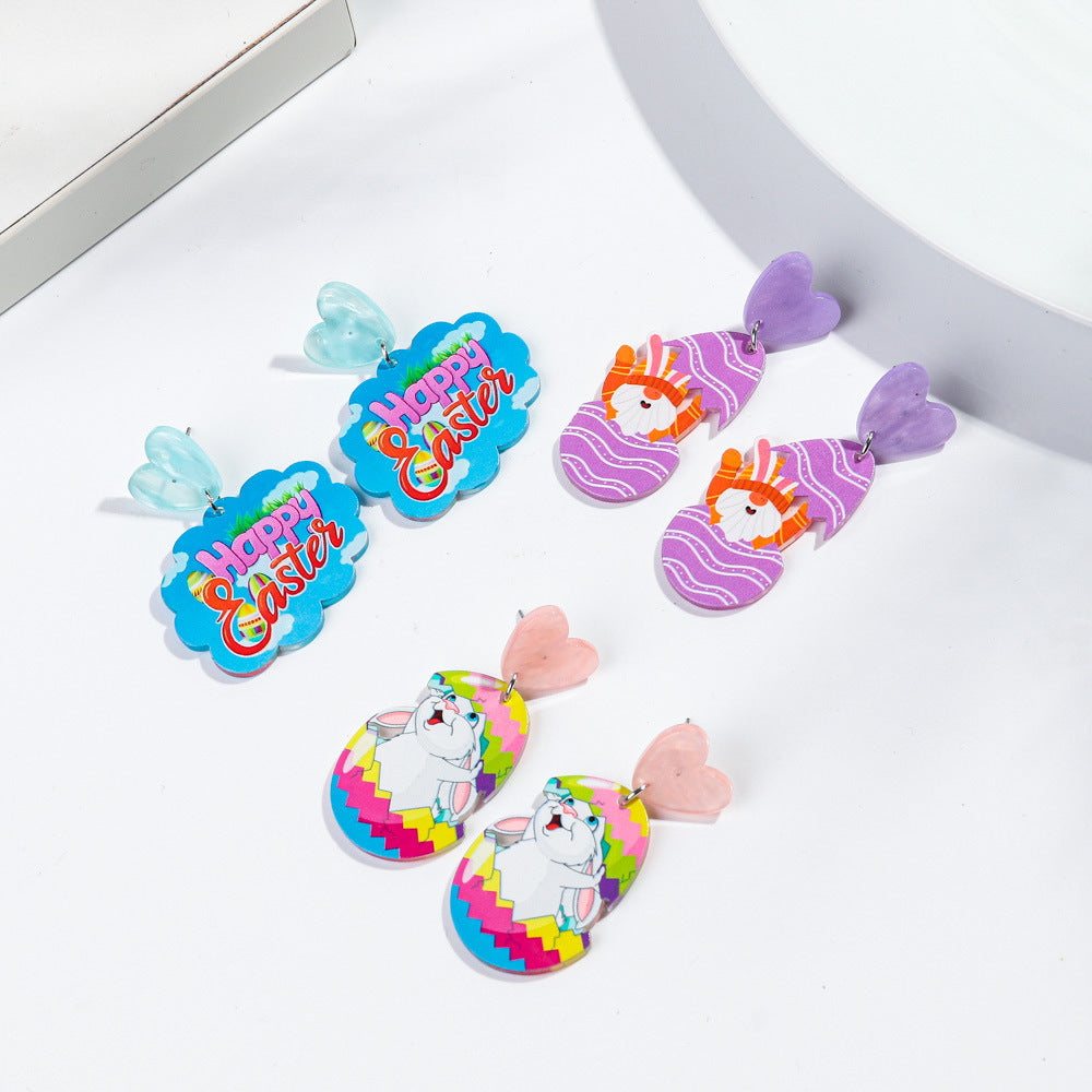 Wholesale Easter Love Bunny Surprise Party Earrings