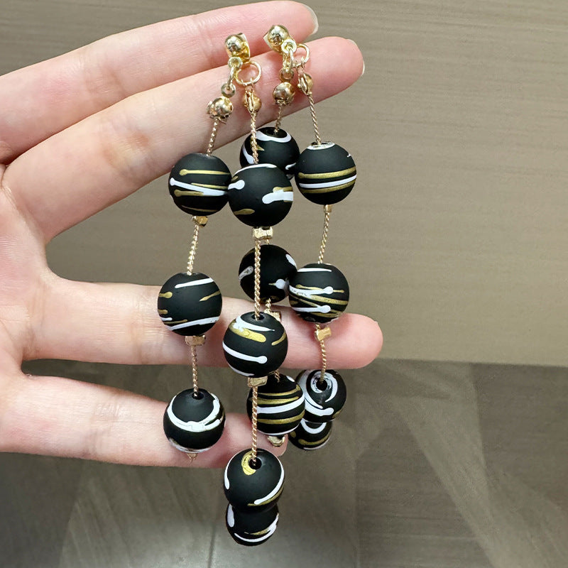 Wholesale Flower Tassel Acrylic Earrings Stylish Fashion Accessory for Boutique Resale